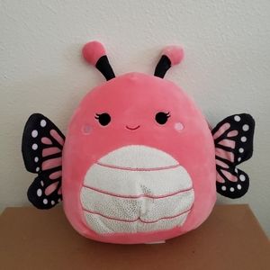 Andreina the Pink Butterfly 7.5" NWT Squishmallow Plush Monarch